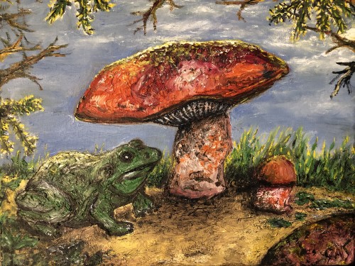 Mushroom Toad painting